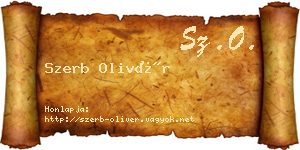 Szerb Olivér névjegykártya